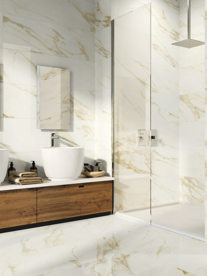 Adagio Gold Marble Porcelain Tile - 1200x600mm
