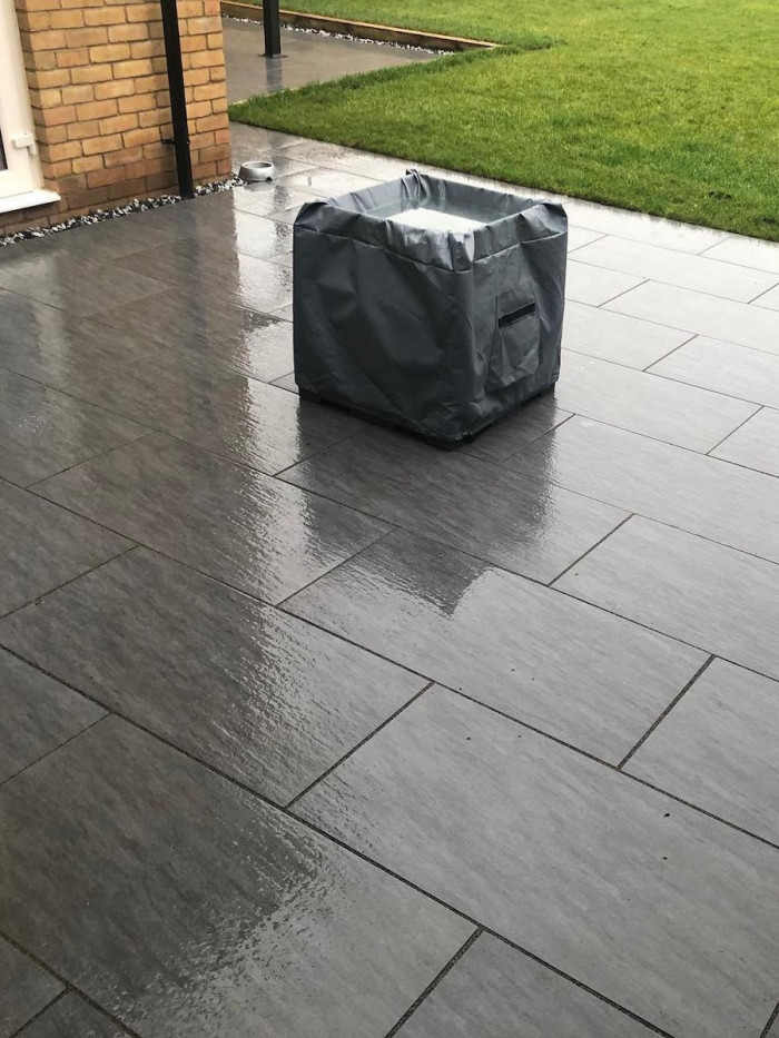 Ardesia Nero Outdoor Porcelain Paving Slabs - 900x450x20mm