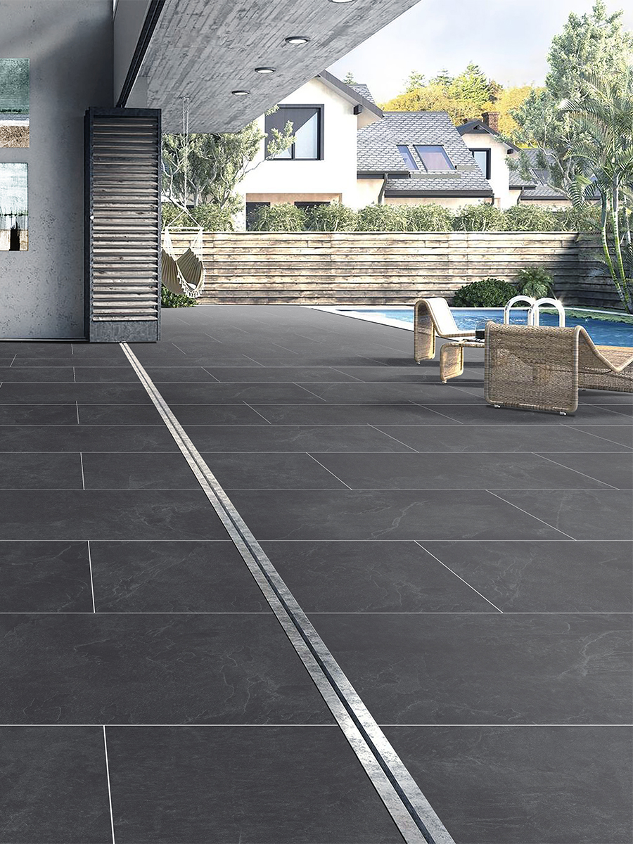 Arena Nero Outdoor Porcelain Paving Slabs - 1200x600x20mm Arena Nero Outdoor Porcelain Paving Slabs - 1200x600x20mm