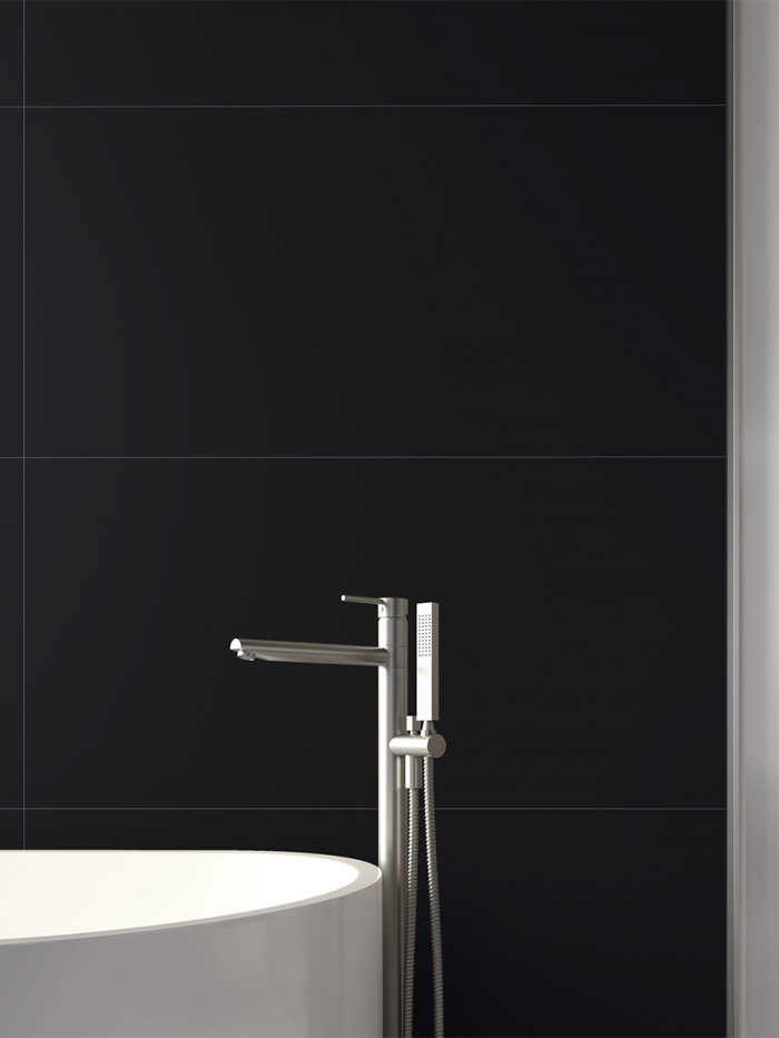 Black Matt Porcelain Tile - 1200x600mm