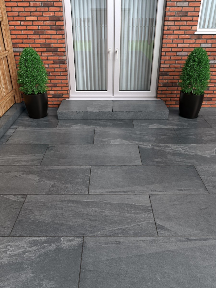 Brazil Slate Effect Outdoor Porcelain Tiles - 900x600x20mm