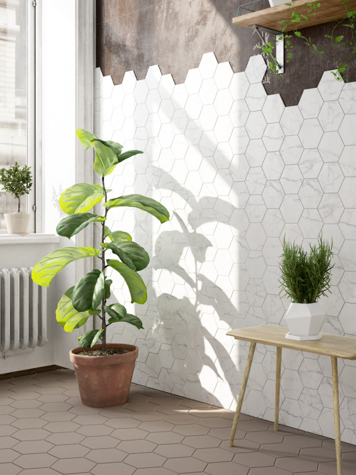 Carrera Hexagon Tile - 150x173mm