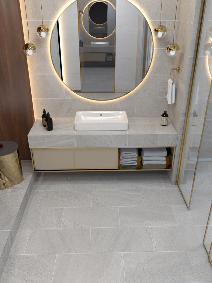 Dublin Gris Porcelain Tile - 600x300mm