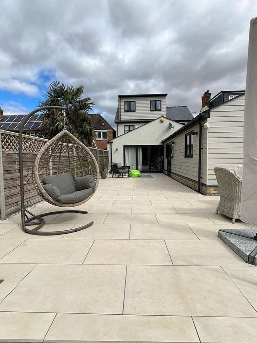 Eclipse Ivory Outdoor Porcelain Paving Slabs - 900x600x20mm