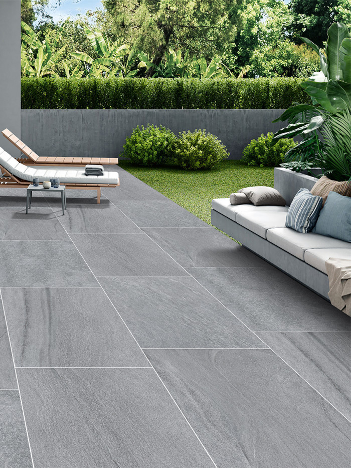 Everest Gris Outdoor Porcelain Paving Slabs - 900x600x20mm