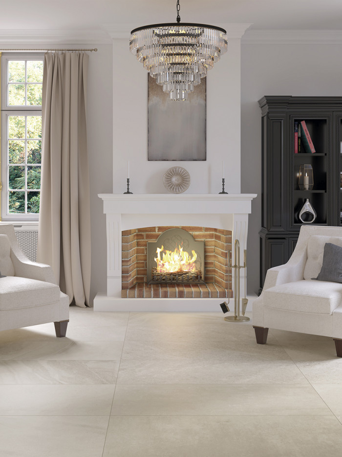 Idemo Beige Porcelain Tile - 1200x600mm