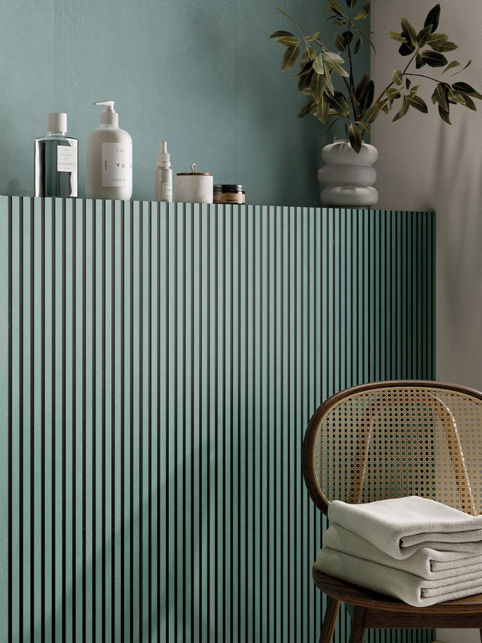 Ludo Nova Giado Nero Luxury Italian Fluted Wall Tile - 1200x600mm