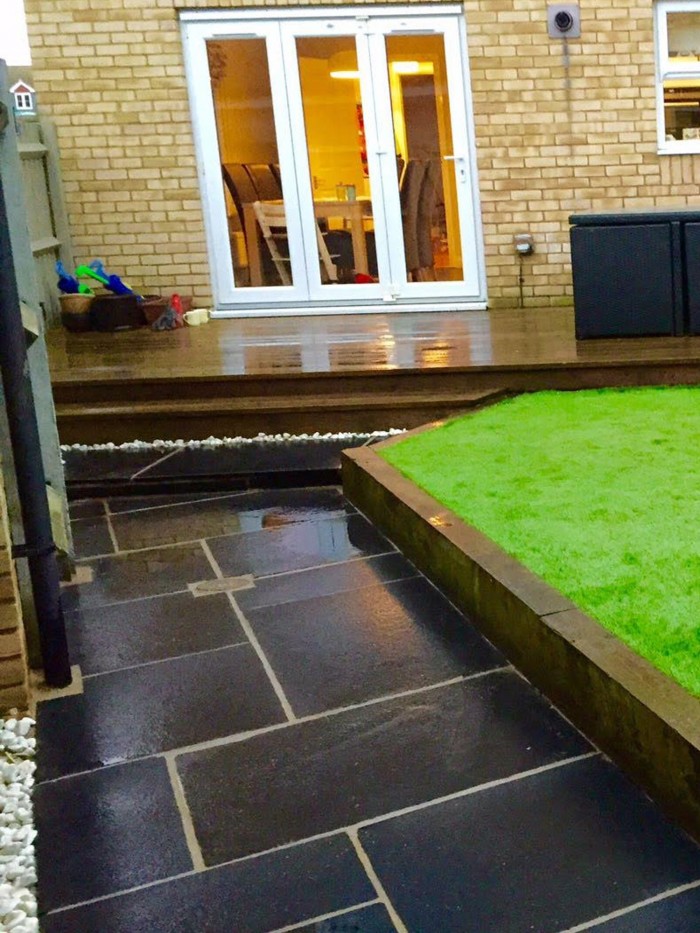 Midnight Black Limestone Paving Slabs - 900x600 Pack