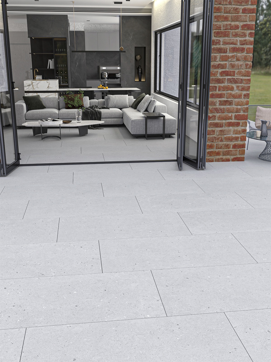 Moon White Outdoor Porcelain Paving Slab - 1200x600x20mm