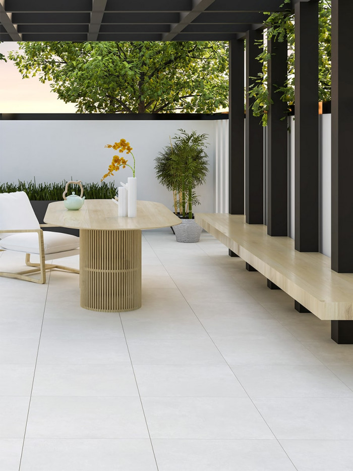 Valdivia Blanco Outdoor Porcelain Paving Slabs - 760x760x20mm