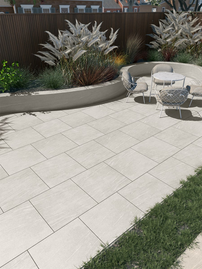 Pietra Pearl Outdoor Porcelain Tile - 600x600x20mm (LAST PACK)