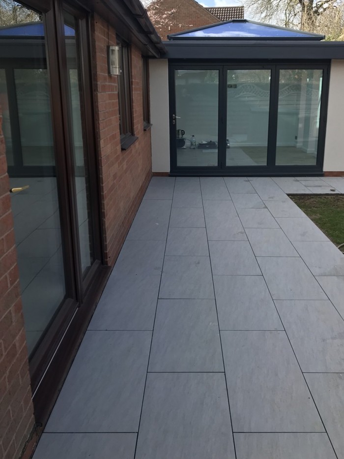 Quartz Gris Outdoor Porcelian Paving Slabs - 900x450x20mm
