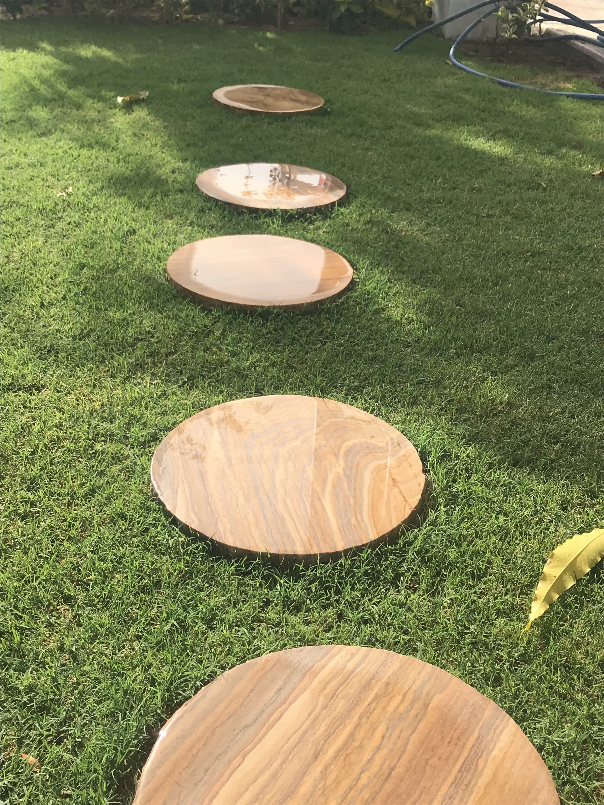 Royale Stones Smooth Sandstone Stepping Stone - Rainbow (10 Pcs)