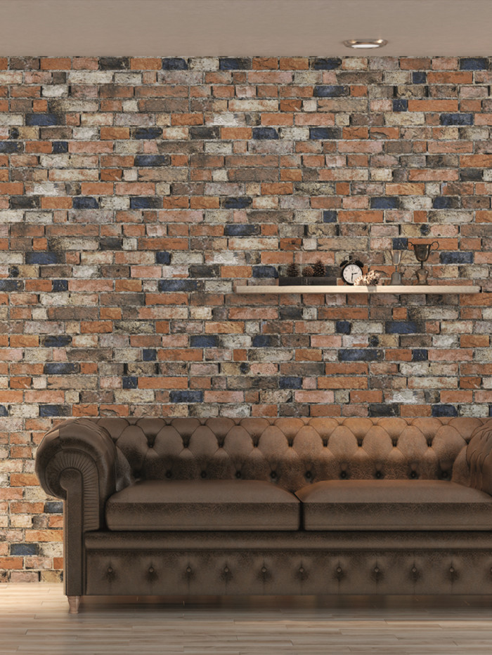 Rustic Brick Effect Tile - 170x520mm