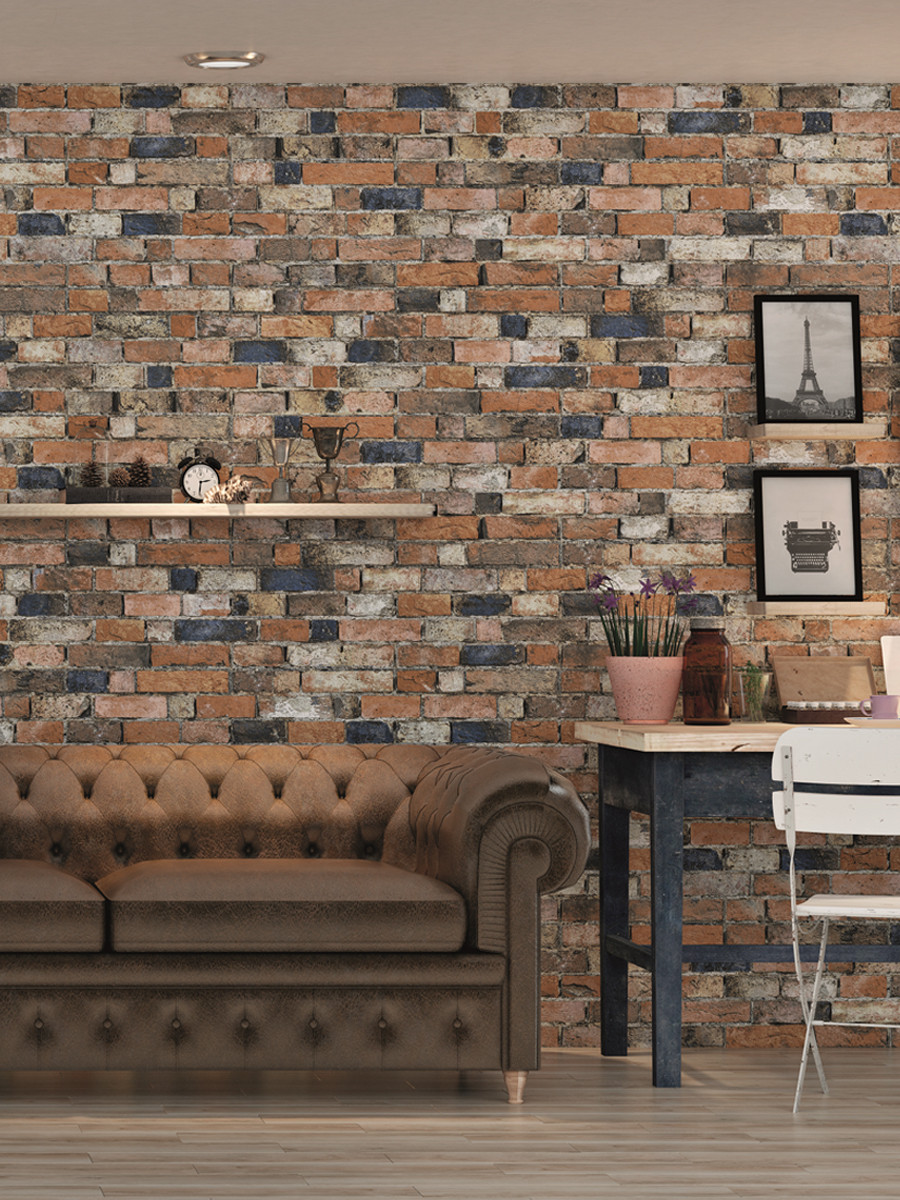 Rustic Brick Effect Tile - 170x520mm