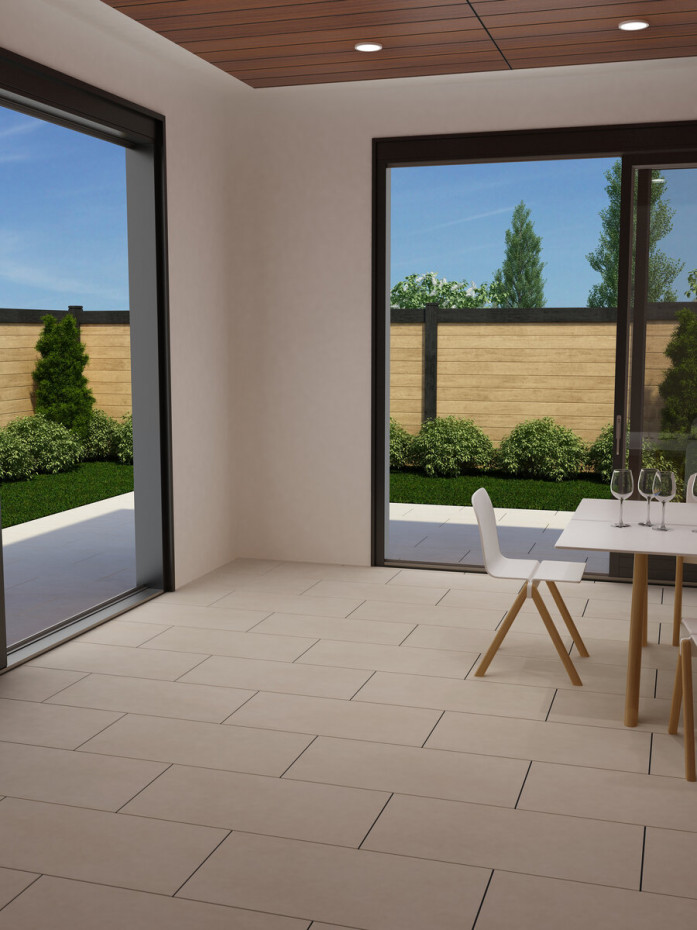 Concrete Crema Anti Slip Tile - 800x400x9.5mm