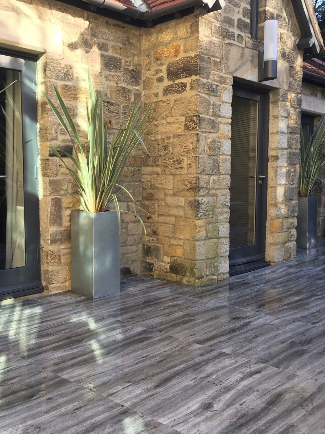 Silver Grey Wood Effect Outdoor Slab - 900x450x20mm