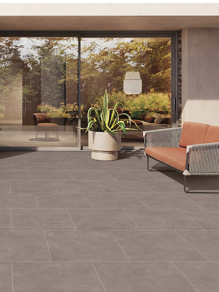 Smoke Taupe Porcelain Outdoor Porcelain Paving Slabs - 900x600x20mm Smoke Taupe Porcelain Outdoor Porcelain Paving Slabs - 900x600x20mm