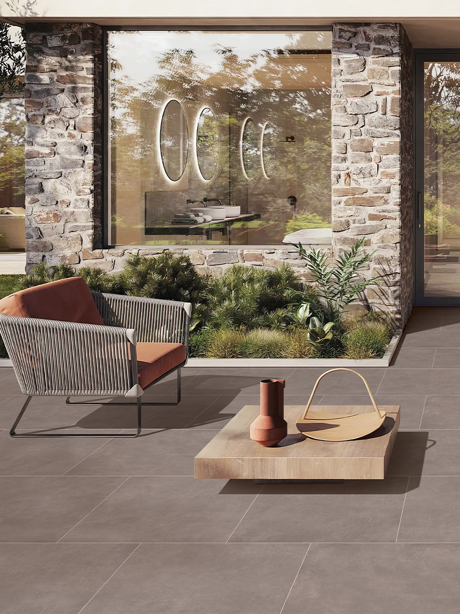 Smoke Taupe Porcelain Outdoor Porcelain Paving Slabs - 900x600x20mm Smoke Taupe Porcelain Outdoor Porcelain Paving Slabs - 900x600x20mm