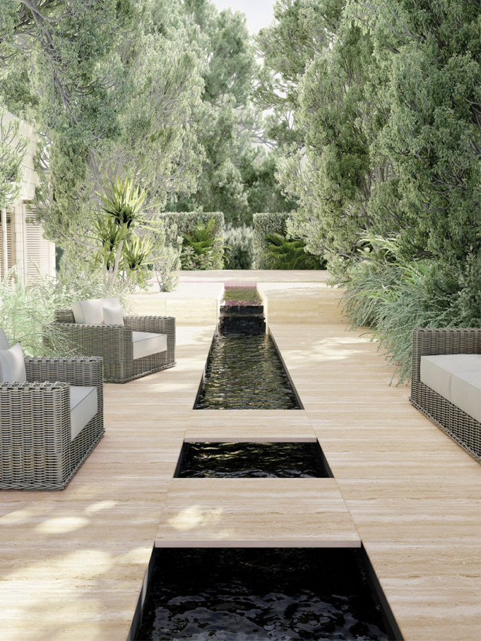 Travertino Beige Outdoor Porcelain - 900x600x20mm