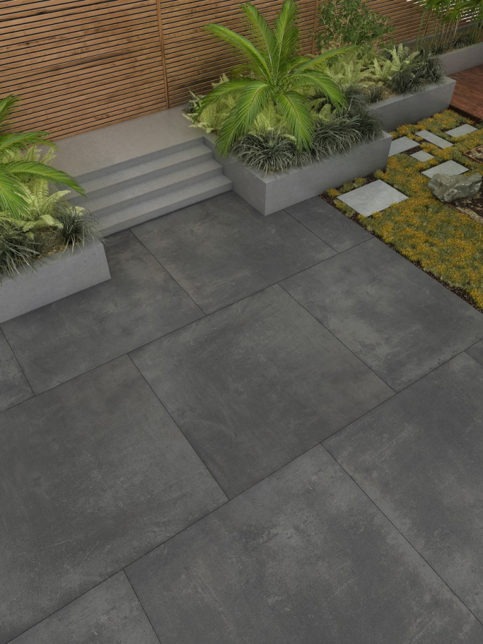 Volcano Dark Grey Outdoor Porcelain - 1000x1000x20mm